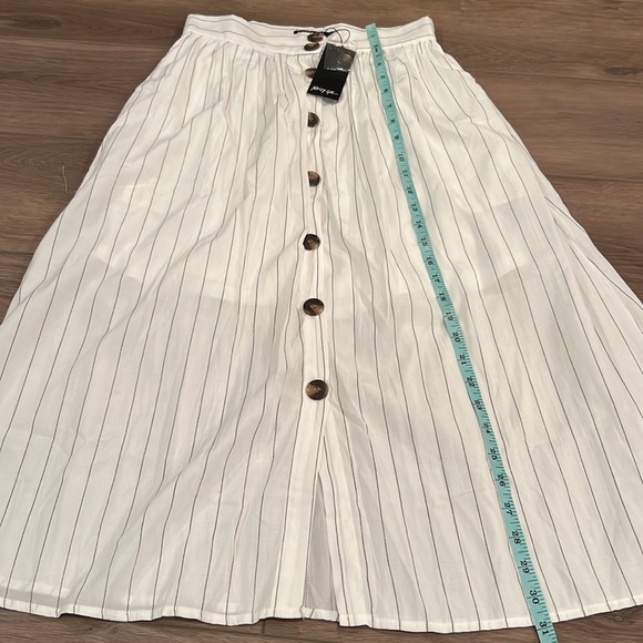 NWT Nasty Gal “Get Your Priorities Straight Striped Midi Skirt High Waist - Picture 7 of 15